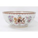 Late 19th century Samson porcelain armorial bowl