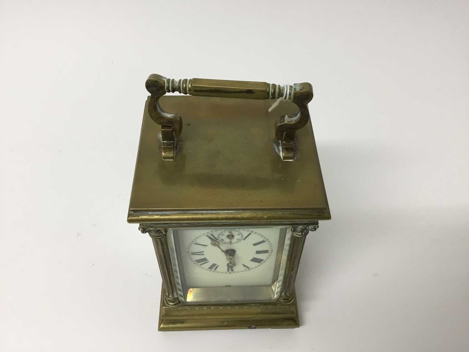 Large late 19th century carriage clock - Image 2 of 5
