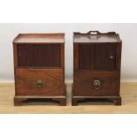 Two similar 19th century mahogany beside cupboards