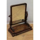 Late Regency mahogany swing frame toilet mirror