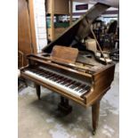 Early 20th century mahogany baby grand piano
