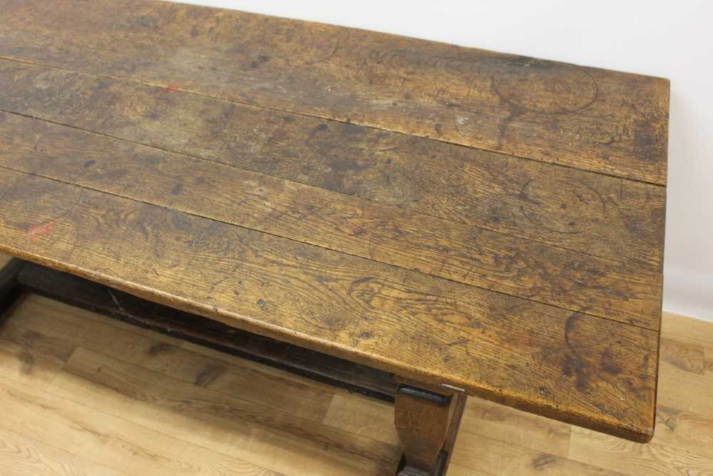 Late 17th / early 18th century oak refectory table - Image 3 of 11