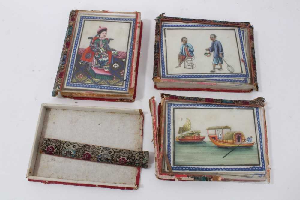Good large collection of 19th century Chinese paintings on rice paper - Bild 24 aus 24