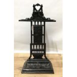 Victorian aesthetic period cast iron hall stand