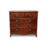 Regency mahogany secretaire chest of drawers