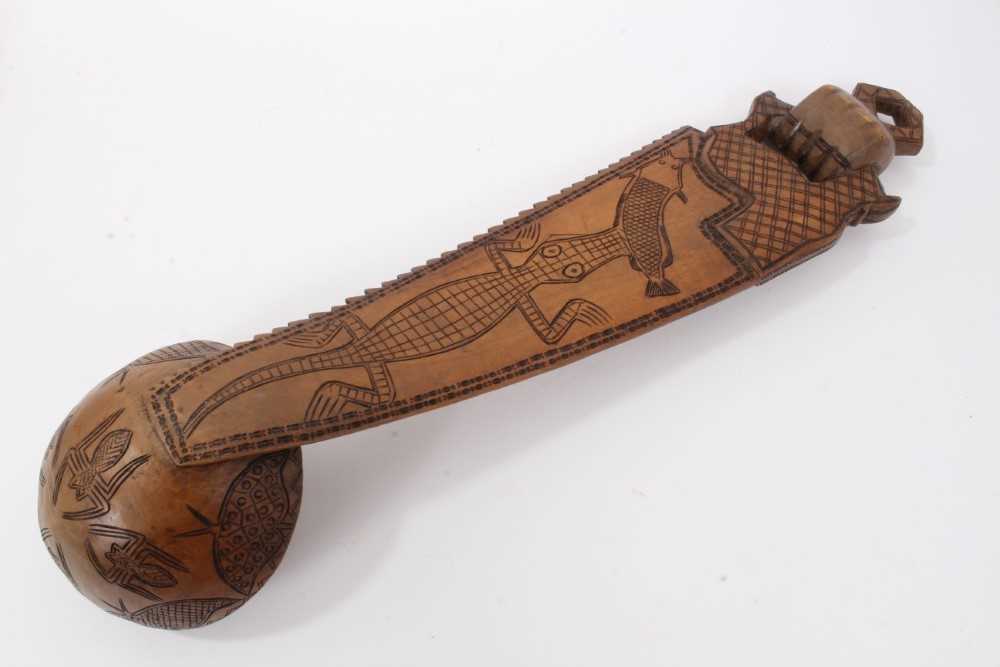 Pair of African carved wooden ladles - Image 20 of 25