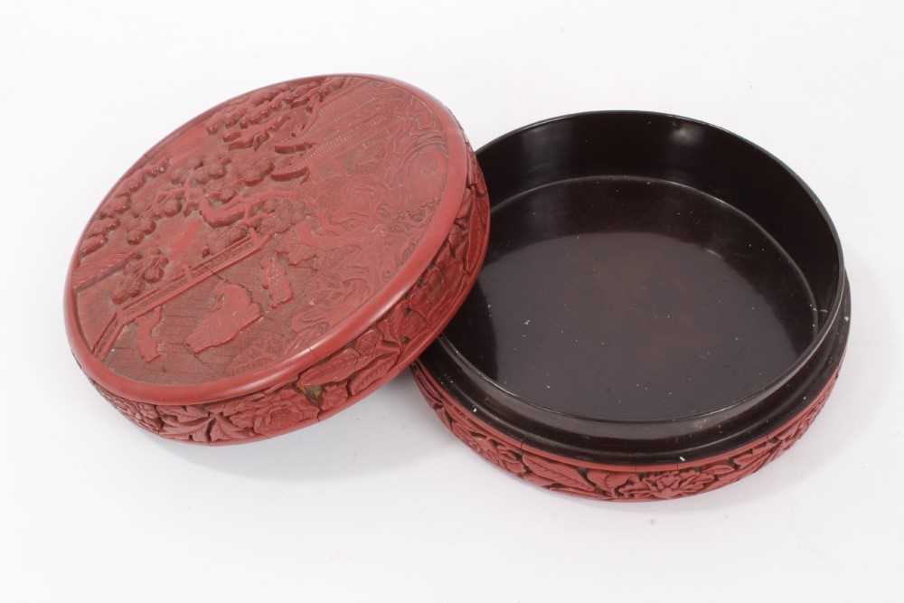 Chinese cinnabar lacquer box and cover - Bild 10 aus 38