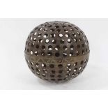 Indian brass gimbled rolling ball lamp or hand warmer