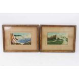 Two fine 19th century Isle of Wight sand pictures