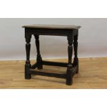 Antique oak joint stool