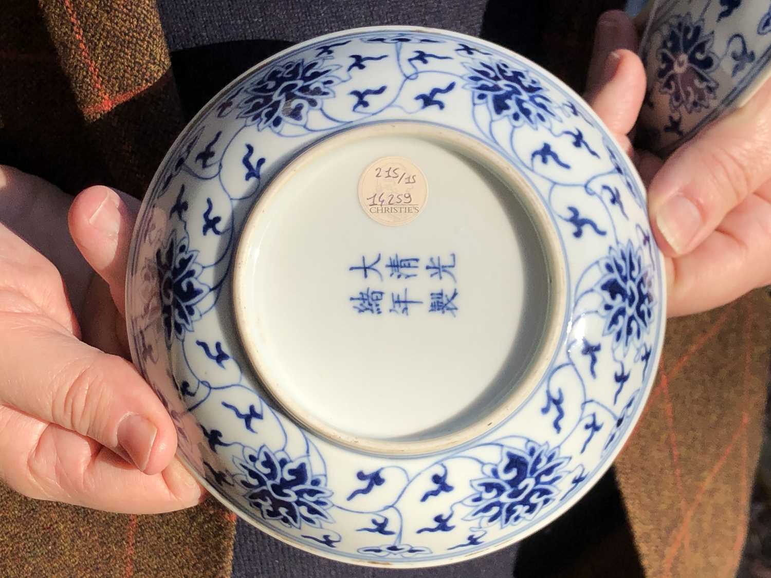 Pair of Chinese Guangxu blue and white saucer dishes - Bild 17 aus 27