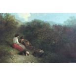 Edward Robert Smythe (1810-1899) oil on canvas - The Picnic, signed, in gilt frame, 32cm x 47cm Pro