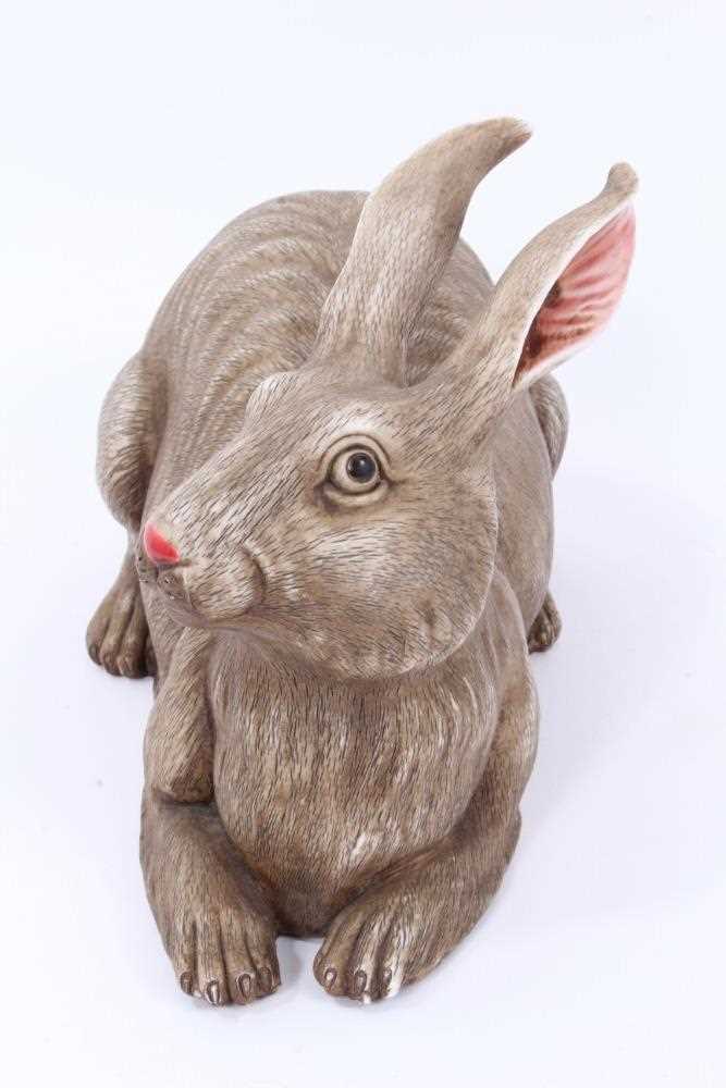 Chinese porcelain life-size model rabbit - Image 2 of 10