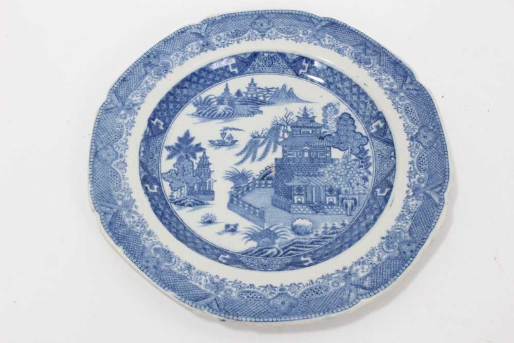A Miles Mason blue printed teapot stand, impressed mark, and other blue printed items - Image 14 of 28