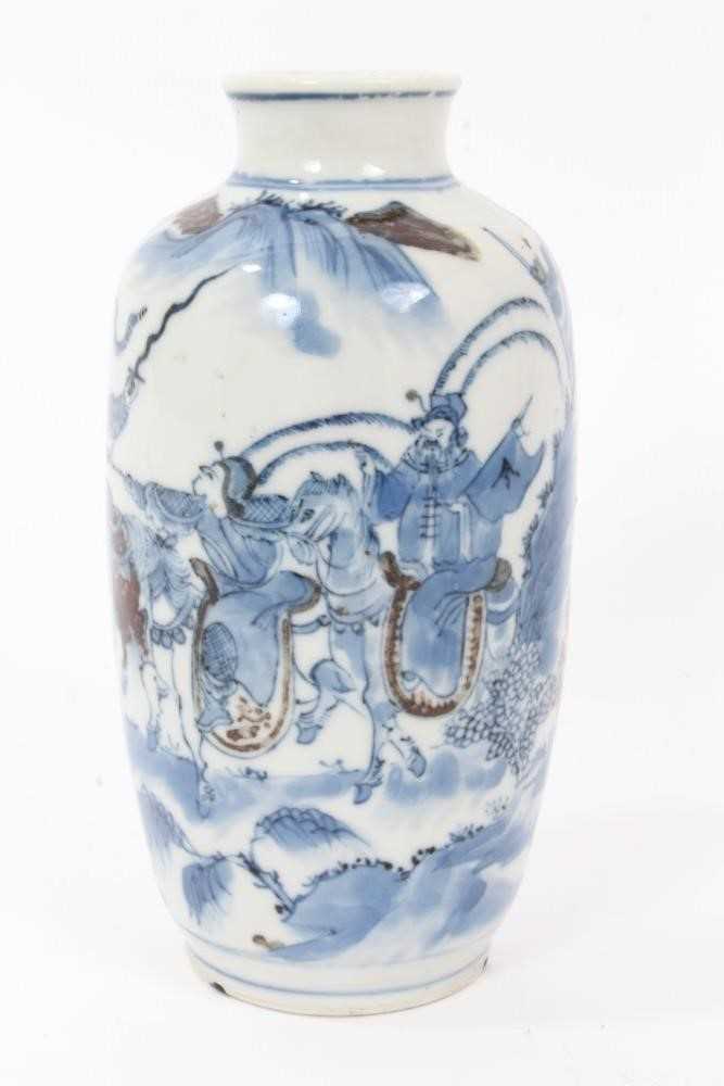 Chinese blue and red Kangxi vase - Image 4 of 10