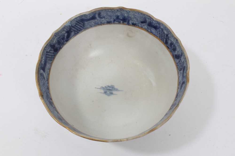 Three pieces of 18th century Chinese blue and white export porcelain, including landscape painted di - Image 17 of 19