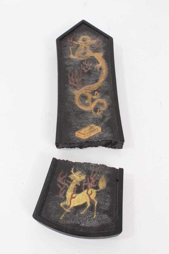 Chinese carved inkstone in case - Bild 8 aus 18