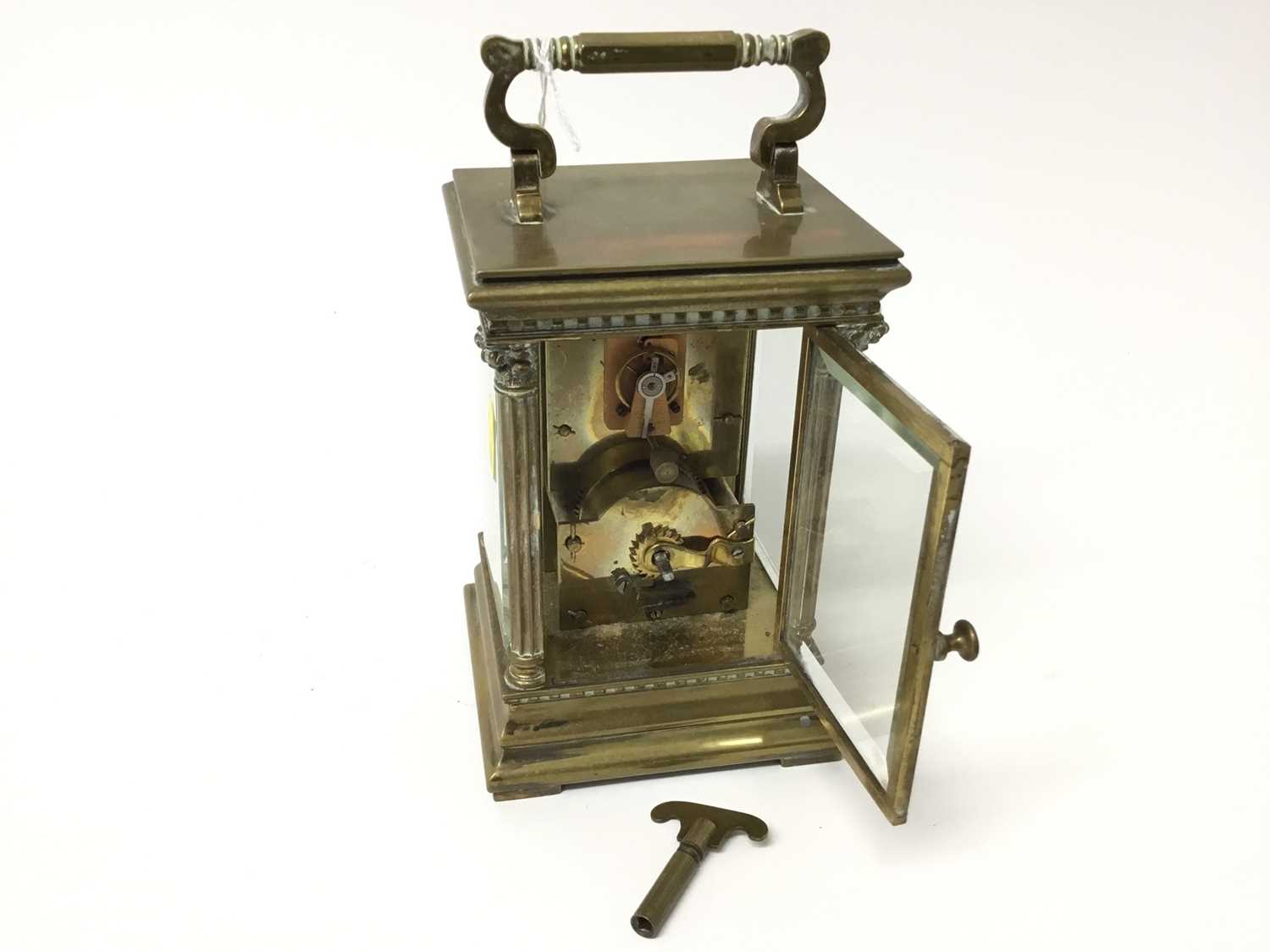 Large late 19th century carriage clock - Image 4 of 5