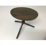 Small 19th century turned mahogany tripod table