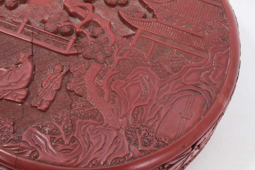 Chinese cinnabar lacquer box and cover - Bild 5 aus 38