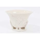 Chinese blanc de chine libation cup