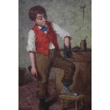 Eskine Nicol (1825-1904), oil on panel, The Shoe Shine Boy", signed, in gilt frame, 30 x 22cm