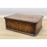 Unusual late 18th / early 19th century yew and parquetry vanity box