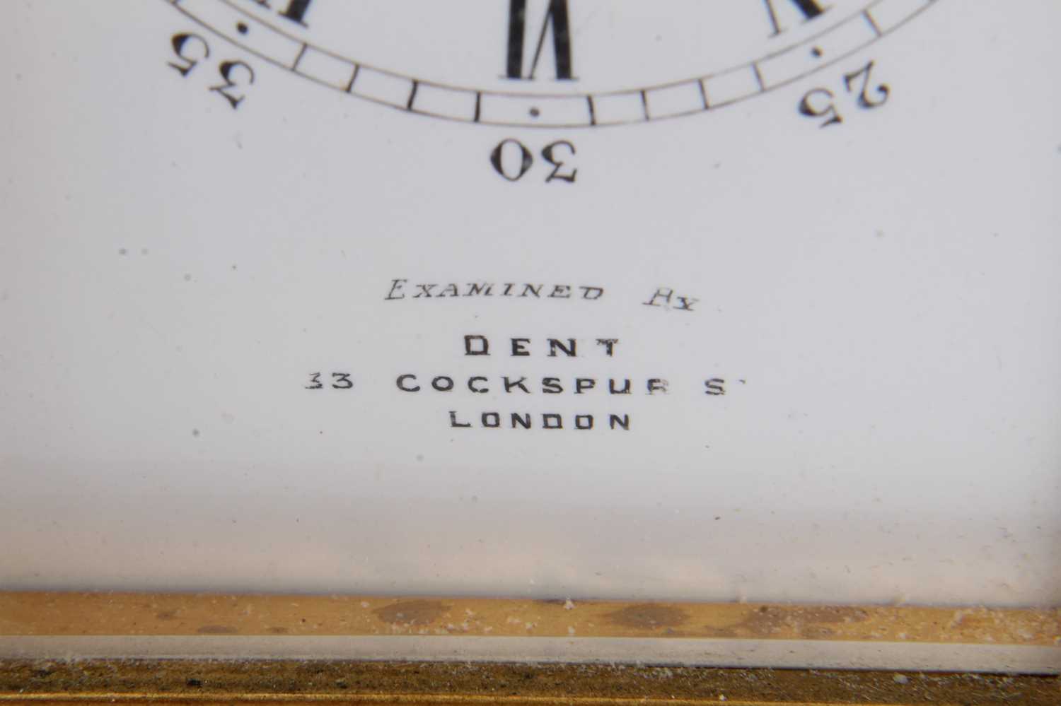 Late Victorian repeating carriage clock retailed by Dent, 35 Cockspur Street, London, striking on go - Image 3 of 12