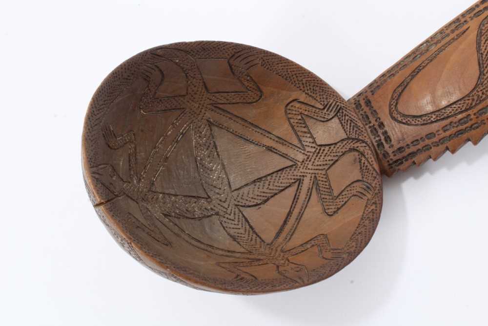 Pair of African carved wooden ladles - Image 7 of 25