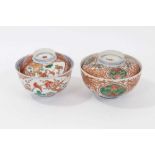 Two Japanese Imari bowls and covers