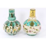 Near pair of Della Robbia vases