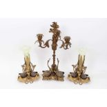 19th century gilt metal table garniture