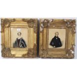 Pair of early 19th century watercolour miniatures