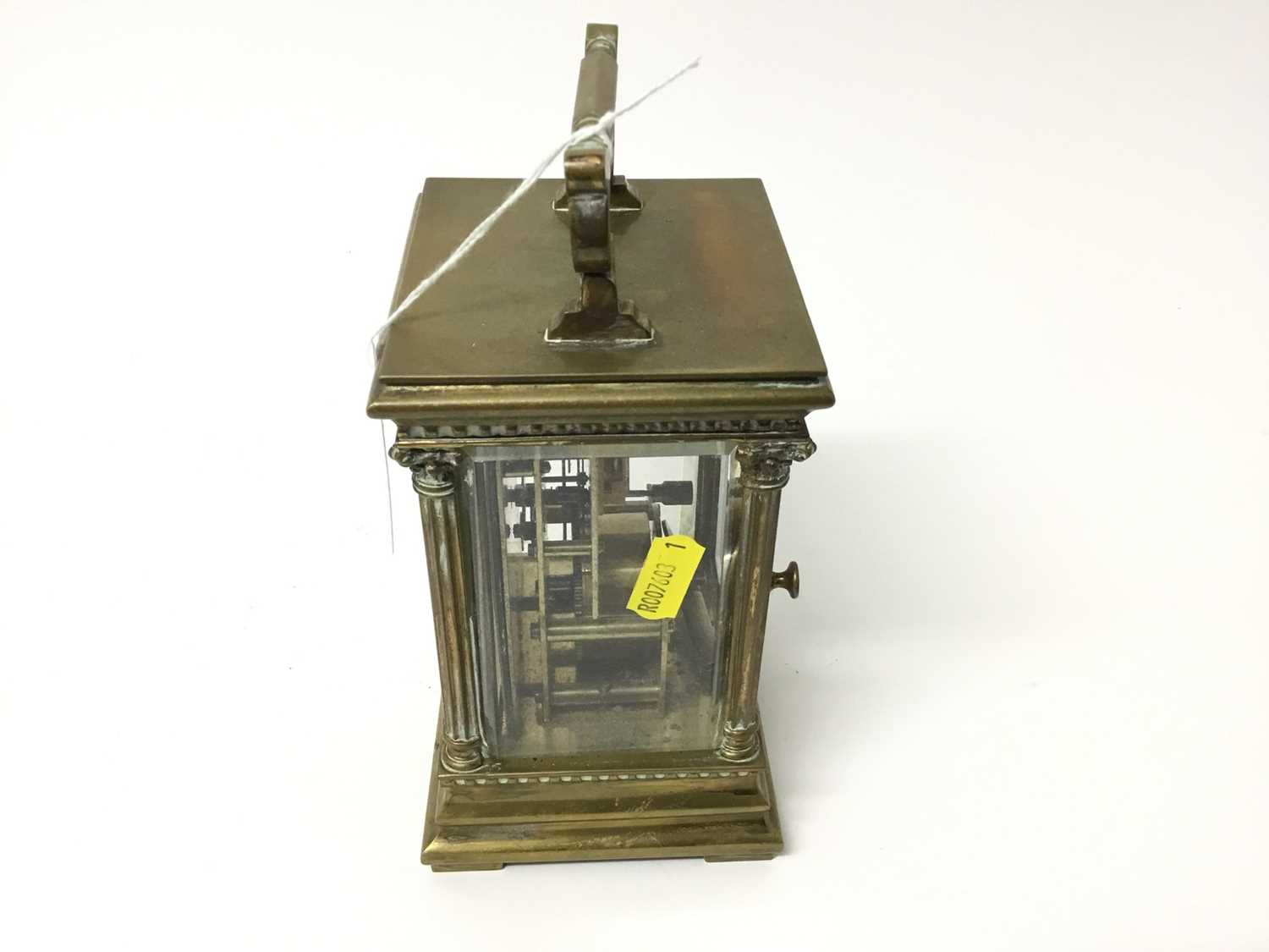 Large late 19th century carriage clock - Image 5 of 5