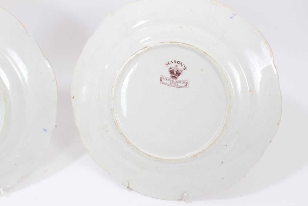 An unusual pair of Masons Ironstone shell shaped dishes, and a similar pair of plates - Image 7 of 9