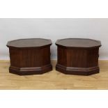 Pair of late 19th / early 20th century mahogany cupboard plinths