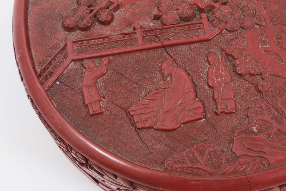 Chinese cinnabar lacquer box and cover - Bild 4 aus 38