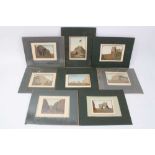 Group of seven 19th century Isle of Wight sand pictures by Edward Dore