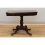 Regency plum pudding mahogany tea table