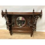 Early 20th century mahogany hanging shelves