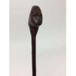 Antique walking stick with gorilla head