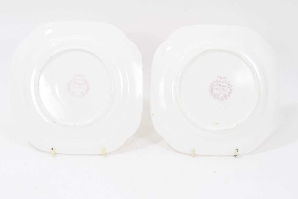 A pair of Spode yellow ground plates, circa 1825 - Image 4 of 6