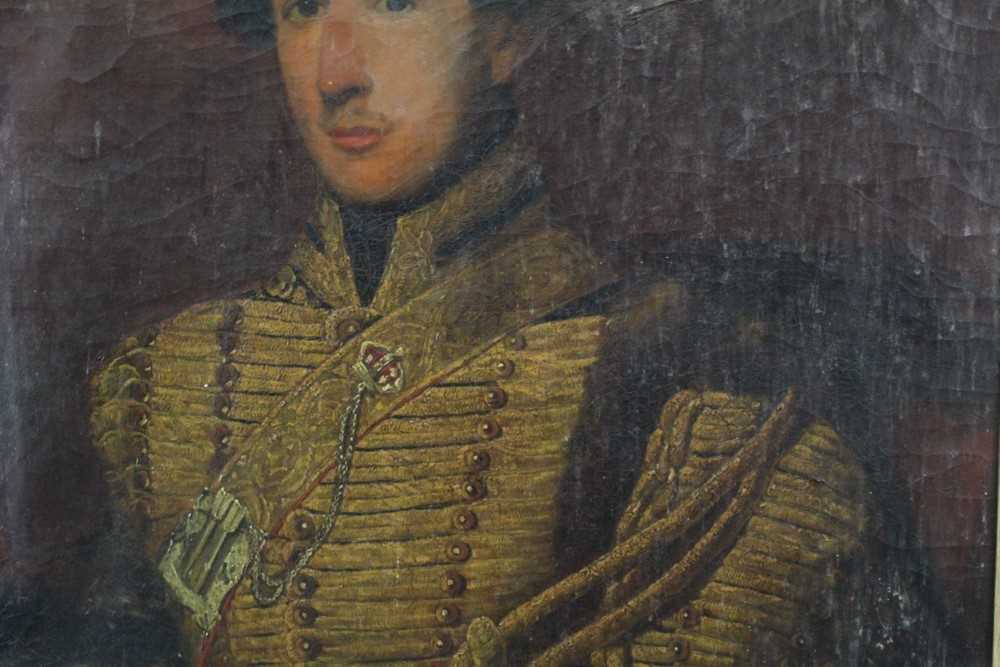 19th century oil on canvas- portrait of a gentleman in uniform, in gilt frame - Image 5 of 20