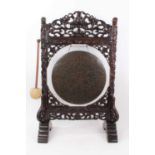 Antique Chinese carved hardwood dinner gong