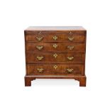 18th century walnut crossbanded dressing chest