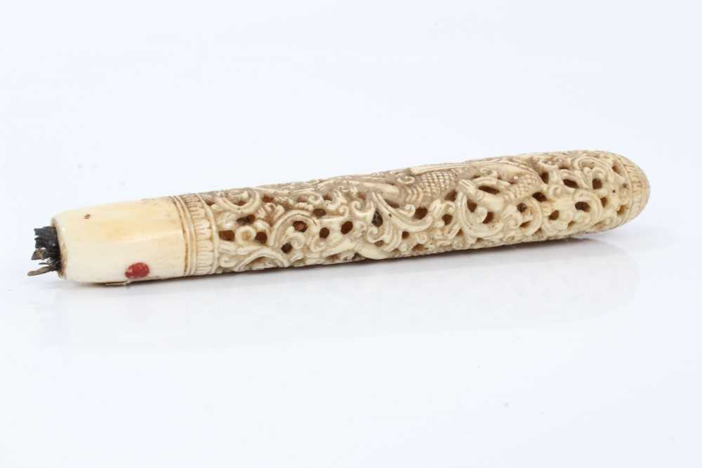 19th century Burmese ivory knife handle - Bild 5 aus 12