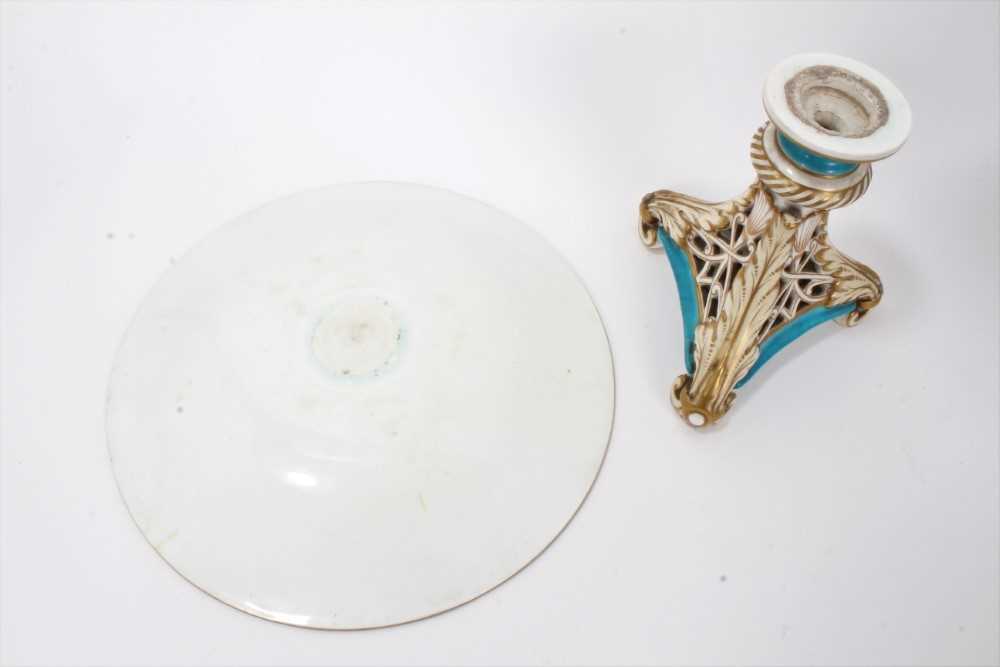 19th century English porcelain part dessert service, possibly Minton, decorated in the aesthetic sty - Image 3 of 34