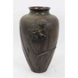 Late 19th century Japanese bronze vase