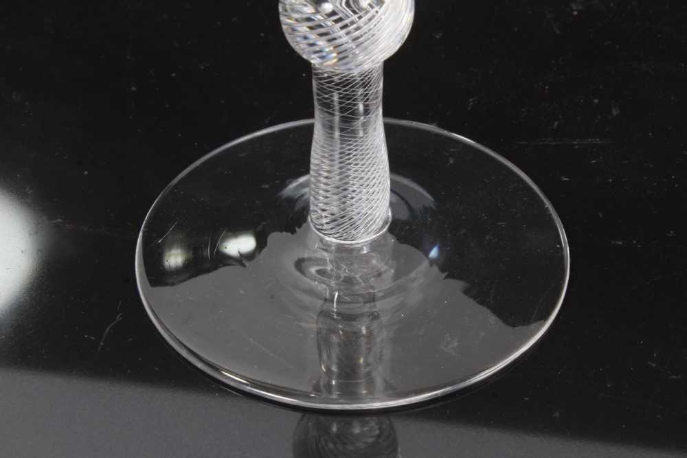 Jacobite style wine glass, 20th century, engraved with a bust portrait of Bonnie Prince Charlie, wit - Image 10 of 10