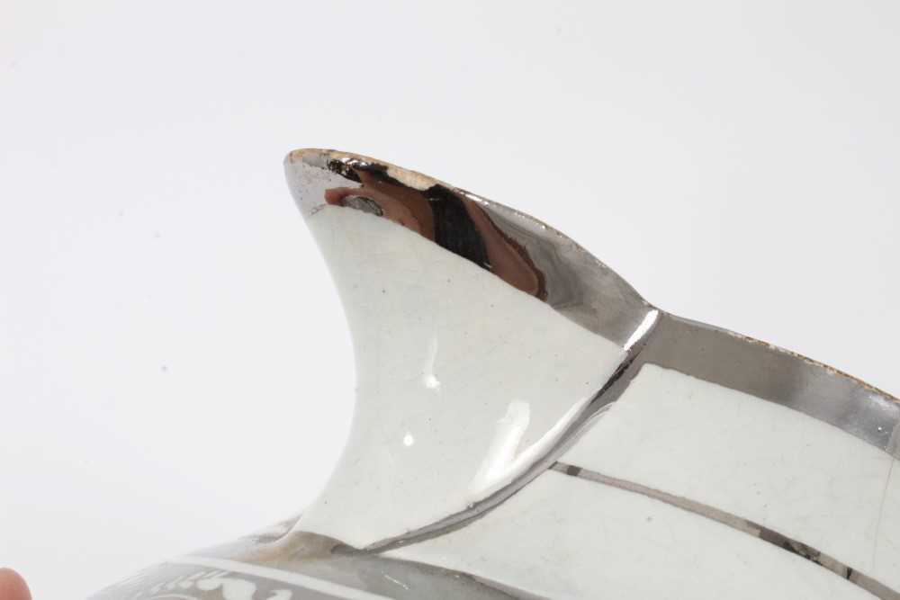 Pearlware glazed silver resist jug, c.1810-20 - Image 6 of 6